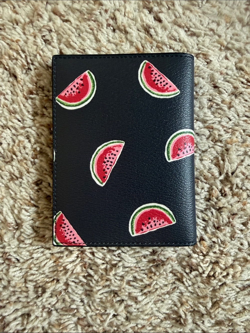 Coach Passport Cover with Pink & Green Watermelon Print - Picture 2 of 3